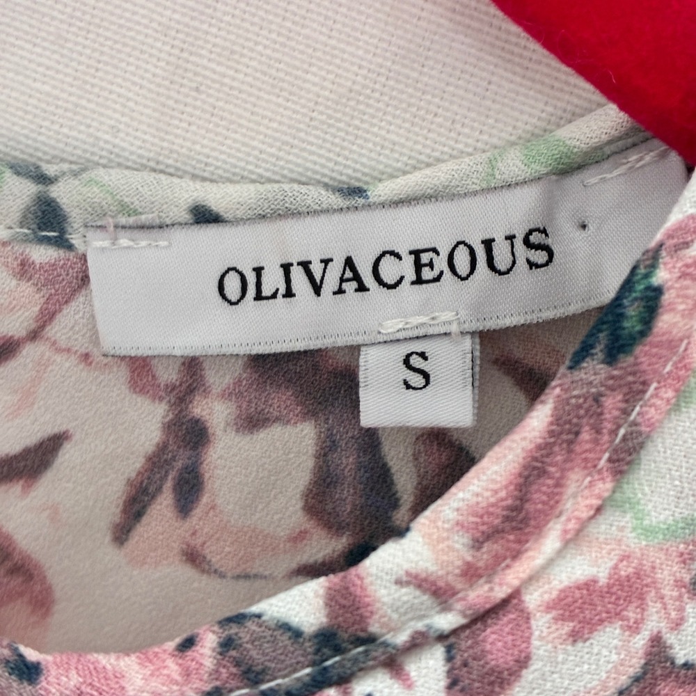 Olivaceous Floral Wrap Top Womens Small Bell Sleeve Soft Romantic Feminine Boho - Picture 4 of 12